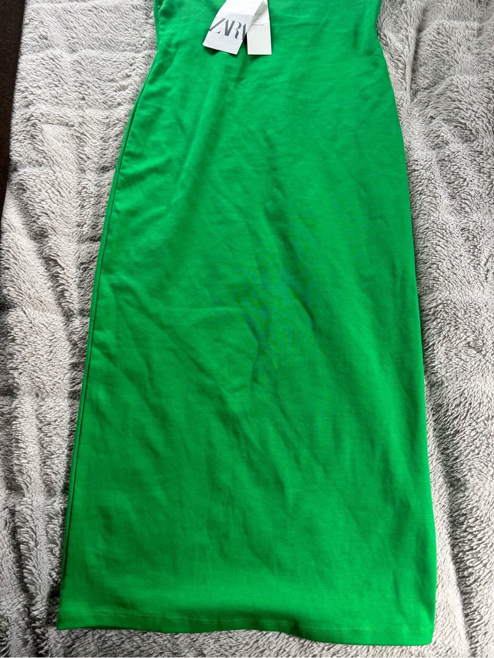 Zara Bright Green Tank Midi Dress - Picture 4 of 6